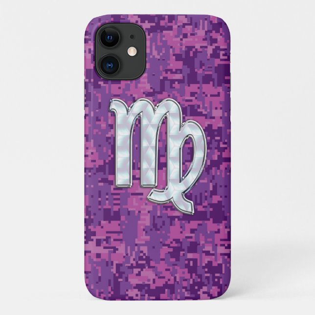 Capa Para iPhone Da Case-Mate Sinal de Virgo Zodiac na Camouglagem Digital Fuchs (Verso)