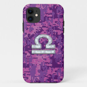 Capa Para iPhone Da Case-Mate Sinal do zodíaco do Libra em Digitas cor-de-rosa