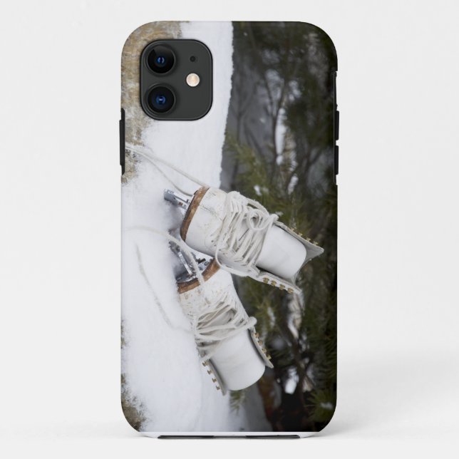 Capa Para iPhone Da Case-Mate Skates de gelo, figura skates na neve (Verso)