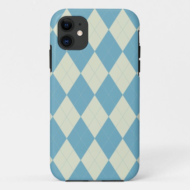 Capa Para iPhone Da Case-Mate Skyblue e Mint Arglye iPhone 5 Case (Verso)