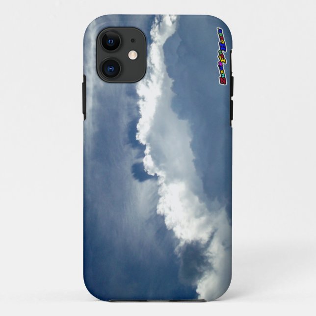 Capa Para iPhone Da Case-Mate Sol brilhando através das nuvens de tempestade (Verso)