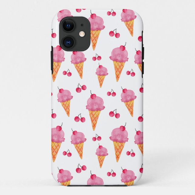Capa Para iPhone Da Case-Mate Sorvetes e cerejas (Verso)