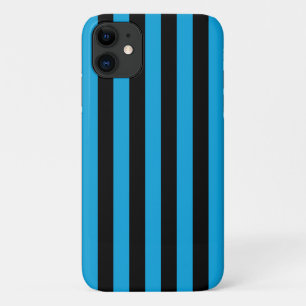 Capa Para iPhone Da Case-Mate Stripes Azuis, Stripes Negras, Padrão Stripes