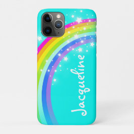 Capa Para iPhone Da Case-Mate Sua capa de ipod do aqua do arco-íris da letra do