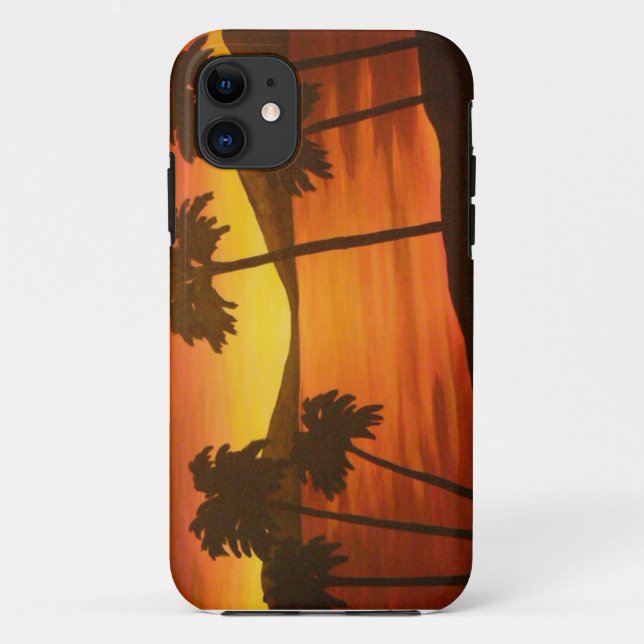 Capa Para iPhone Da Case-Mate Sunset Tropical Palm Tree (Verso)