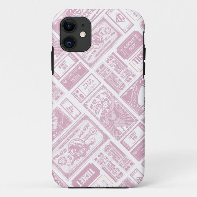 Capa Para iPhone Da Case-Mate Supergirl Admite Um Padrão Rosa (Verso)