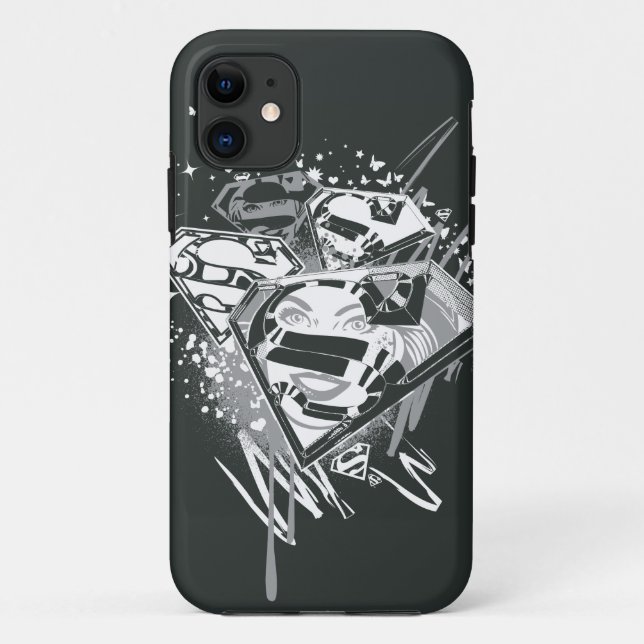 Capa Para iPhone Da Case-Mate Supergirl Black and White (Verso)