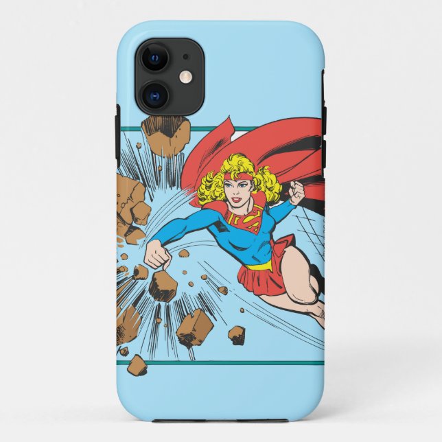 Capa Para iPhone Da Case-Mate Supergirl Destroys Boulder (Verso)