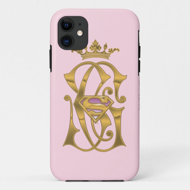 Capa Para iPhone Da Case-Mate Supergirl Dourada Crown (Verso)