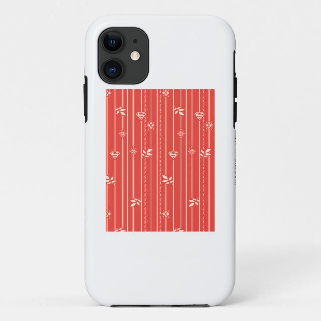 Capa Para iPhone Da Case-Mate Supergirl Leaf Pattern Red (Verso)