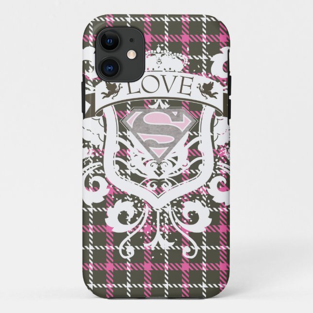 Capa Para iPhone Da Case-Mate Supergirl Love Crest (Verso)