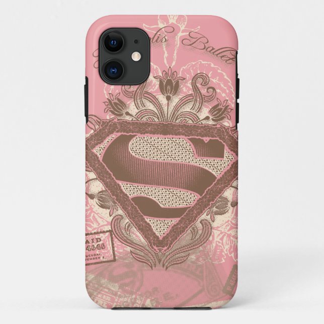 Capa Para iPhone Da Case-Mate Supergirl Metropolis Balé Rosa (Verso)