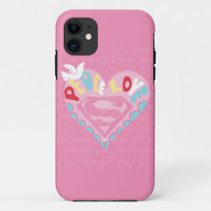 Capa Para iPhone Da Case-Mate Supergirl Peace and Love Pink