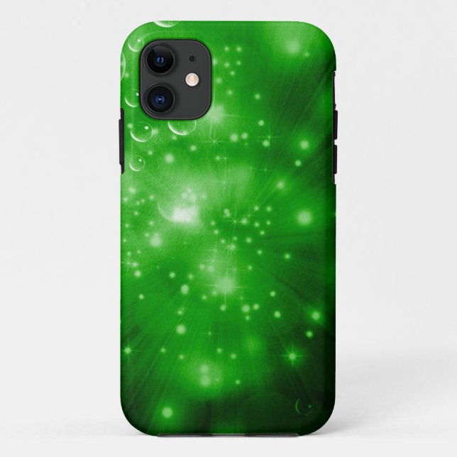 Capa Para iPhone Da Case-Mate Surto de Galáxia Verde Limão (Verso)
