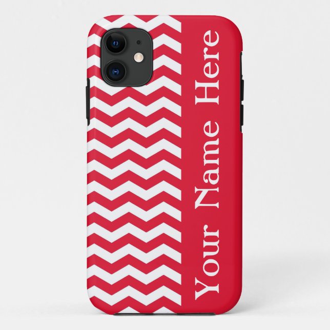 Capa Para iPhone Da Case-Mate Tahitian Orchid Wave Chevron com nome (Verso)