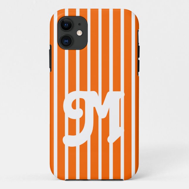 Capa Para iPhone Da Case-Mate Tangerine Poppy Safari Stripe (Verso)