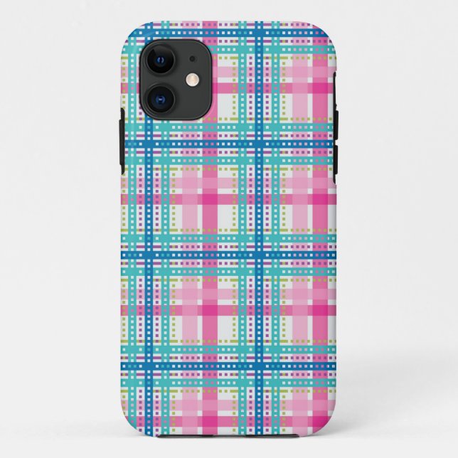 Capa Para iPhone Da Case-Mate Tartan, teste padrão da xadrez (Verso)