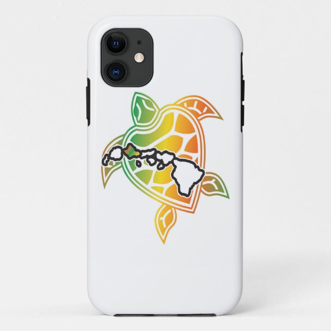 Capa Para iPhone Da Case-Mate Tartaruga da reggae de Havaí (Verso)
