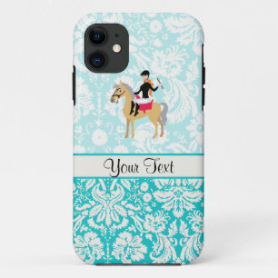 Capa Para iPhone Da Case-Mate Teal Damask Equestrian