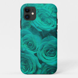 Capa Para iPhone Da Case-Mate Teal elegante romântico - rosas verdes