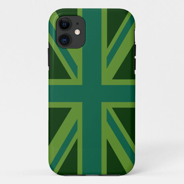 Capa Para iPhone Da Case-Mate Teal Green Union Jack Decor (Verso)