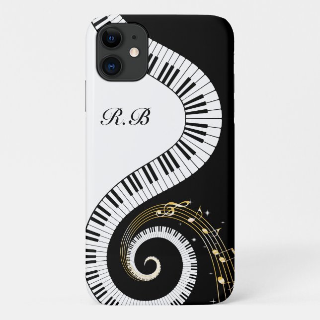 Capa Para iPhone Da Case-Mate Teclas de Piano e Notas Musicais (Verso)