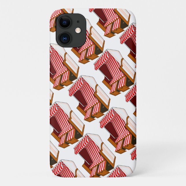 Capa Para iPhone Da Case-Mate Tema de Presilhas Vermelhas e Brancas (Verso)