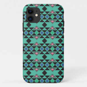 Capa Para iPhone Da Case-Mate Teste padrão asteca tribal geométrico da cerceta