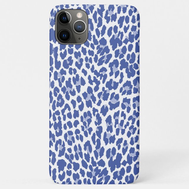 Capa Para iPhone Da Case-Mate Teste padrão azul do leopardo (Verso)