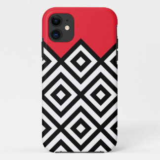 Capa Para iPhone Da Case-Mate Teste padrão branco e vermelho preto moderno de