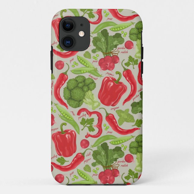 Capa Para iPhone Da Case-Mate Teste padrão brilhante dos legumes frescos (Verso)