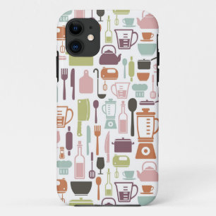 Capa Para iPhone Da Case-Mate Teste padrão com ícones coloridos do cozinhar