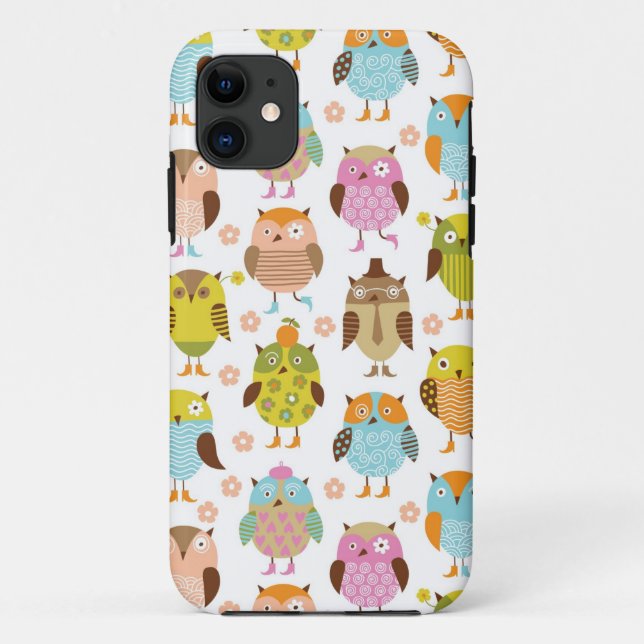 Capa Para iPhone Da Case-Mate teste padrão com pássaros (Verso)