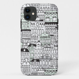 Capa Para iPhone Da Case-Mate Teste padrão da casa da ilustração de Amsterdã