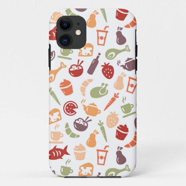 Capa Para iPhone Da Case-Mate Teste padrão da comida (Verso)
