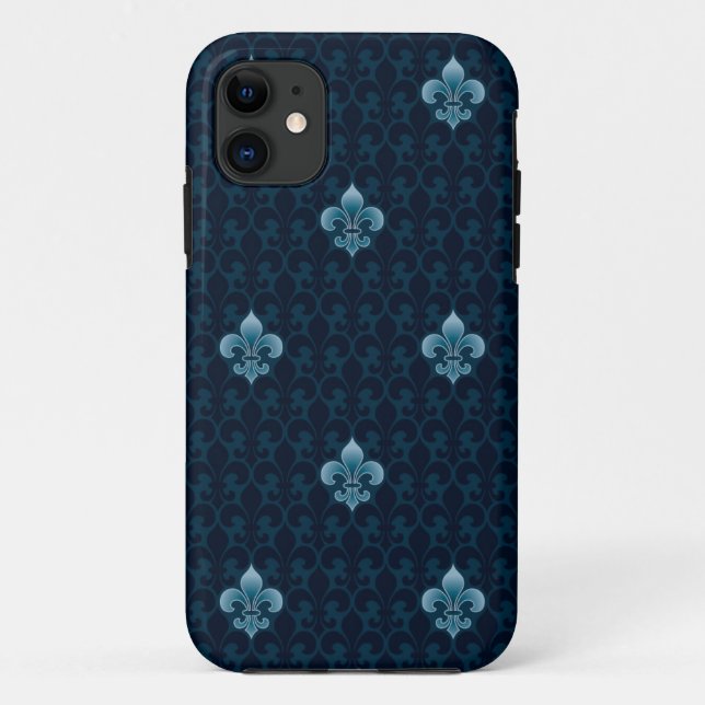 Capa Para iPhone Da Case-Mate Teste padrão da flor de lis (Verso)