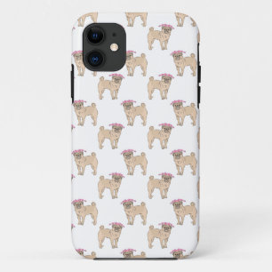Capa Para iPhone Da Case-Mate Teste padrão da menina do cão do Pug