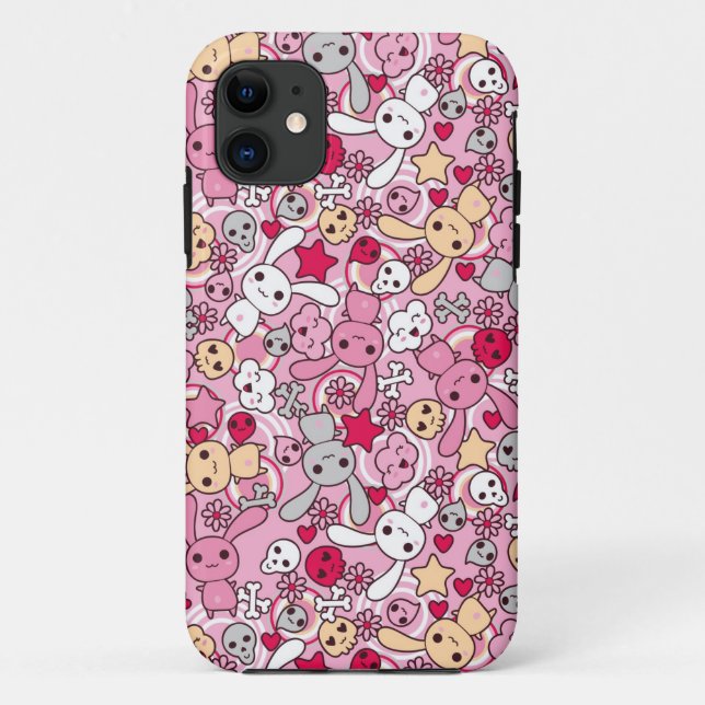 Capa Para iPhone Da Case-Mate Teste padrão de Kawaii (Verso)