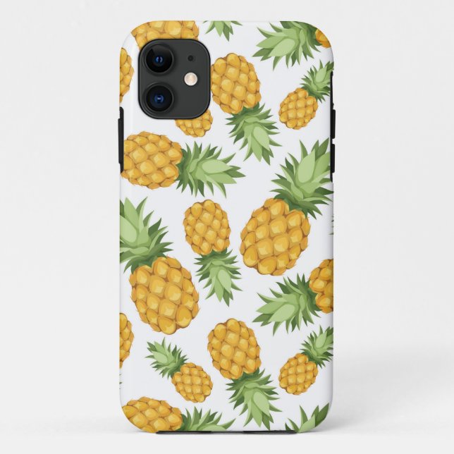 Capa Para iPhone Da Case-Mate Teste padrão do abacaxi dos desenhos animados (Verso)