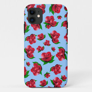 Capa Para iPhone Da Case-Mate Teste padrão do azul & da rosa vermelha