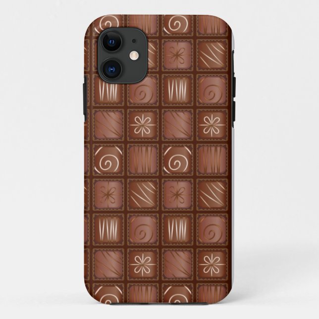 Capa Para iPhone Da Case-Mate Teste padrão do chocolate (Verso)