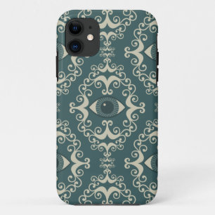 Capa Para iPhone Da Case-Mate Teste padrão do hipster da cerceta do olho mau do