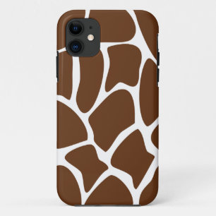 Capa Para iPhone Da Case-Mate Teste padrão do impressão do girafa em Brown.