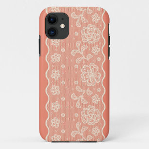 Capa Para iPhone Da Case-Mate Teste padrão do laço, vintage 4 da flor