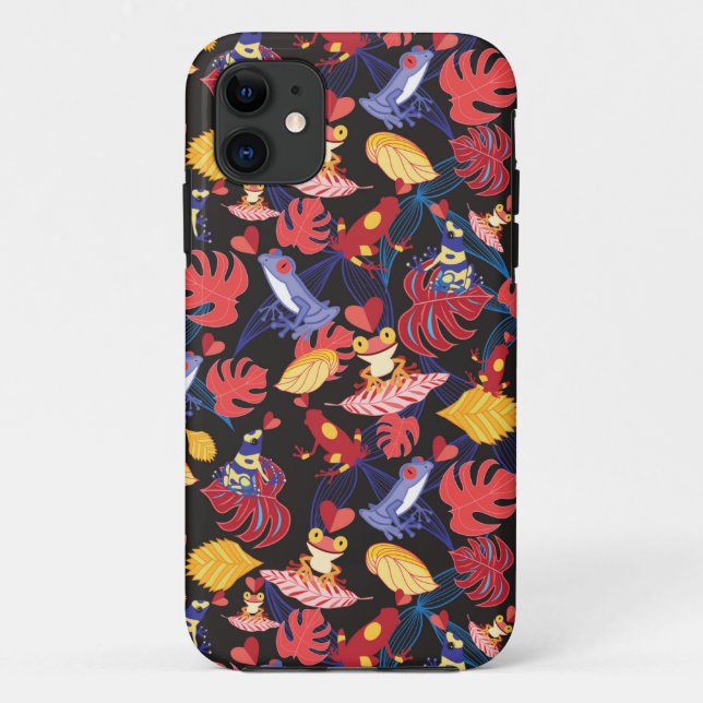Capa Para iPhone Da Case-Mate Teste padrão dos sapos dos amantes (Verso)