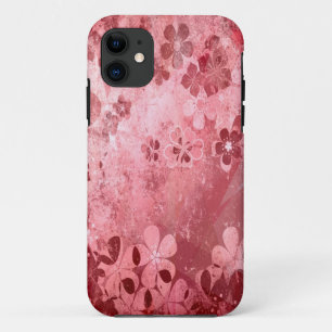 Capa Para iPhone Da Case-Mate Teste padrão floral vermelho do celeiro do vintag