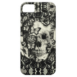 Capa Para iPhone Da Case-Mate Teste padrão gótico do crânio do laço do Victorian