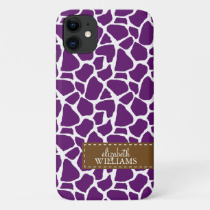Capa Para iPhone Da Case-Mate Teste padrão roxo escuro do girafa