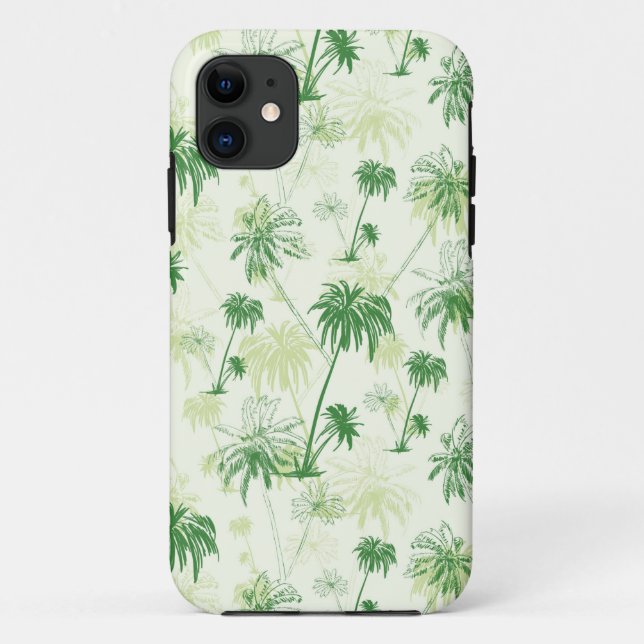 Capa Para iPhone Da Case-Mate Teste padrão verde da palmeira (Verso)