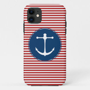 Capa Para iPhone Da Case-Mate Teste padrão vermelho do yacht club